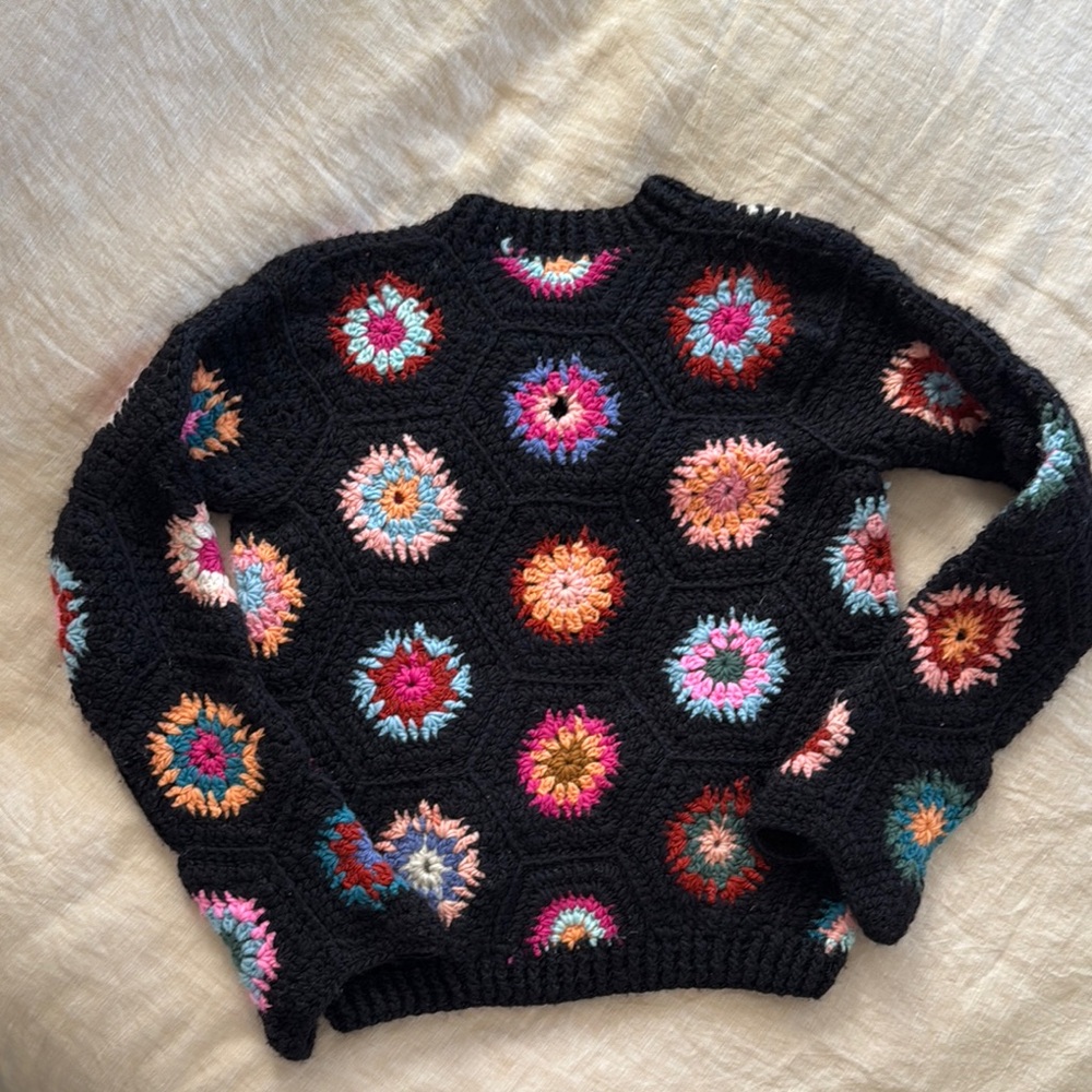 Tach Crochet Multicolor Women's Sweater - Picture 5 of 6